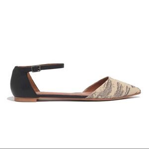 NEW Madewell Beatrice Lizard Print Skimmer Flats Size 10